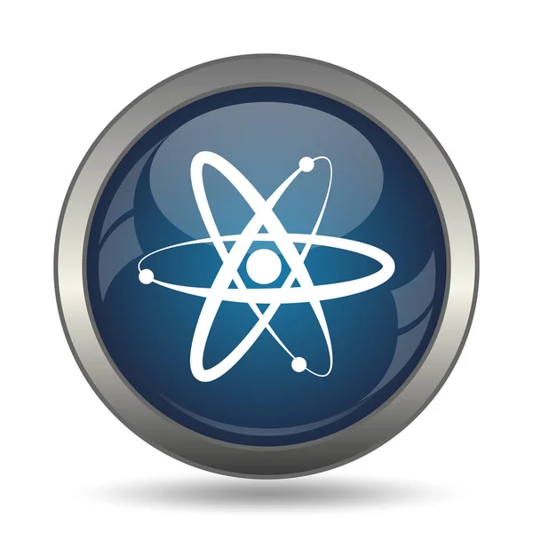 原子图标 白色背景上的互联网按钮 — 图库照片