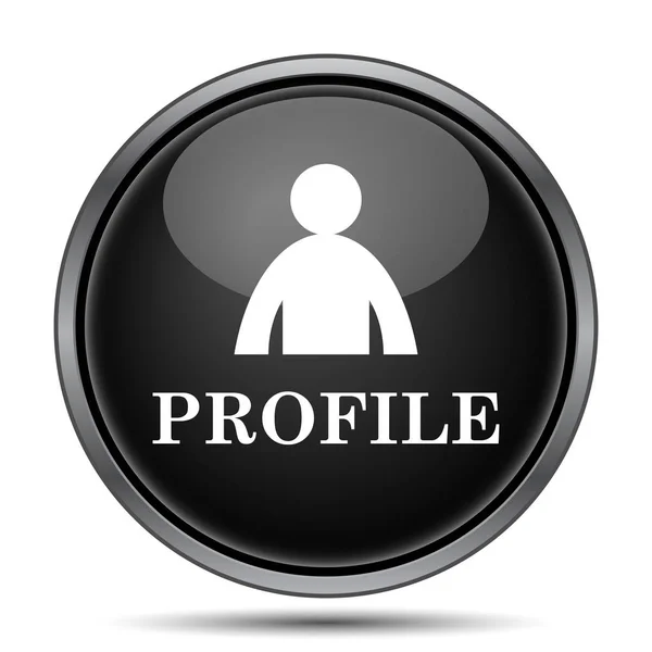 Profile Icon Internet Button White Background — Stock Photo, Image