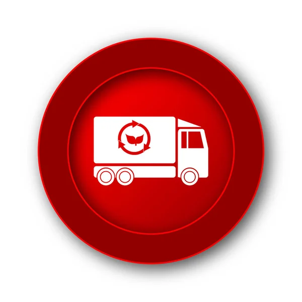 Eco Truck Icon Internet Button White Background — Stock Photo, Image