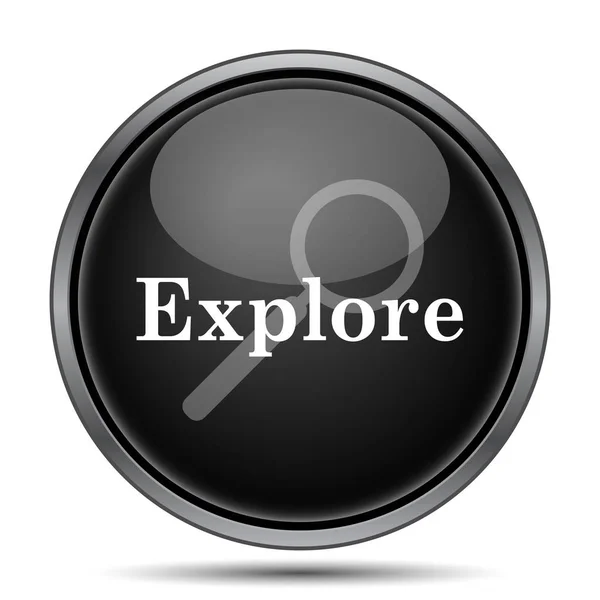 Explore Icon Internet Button White Background — Stock Photo, Image