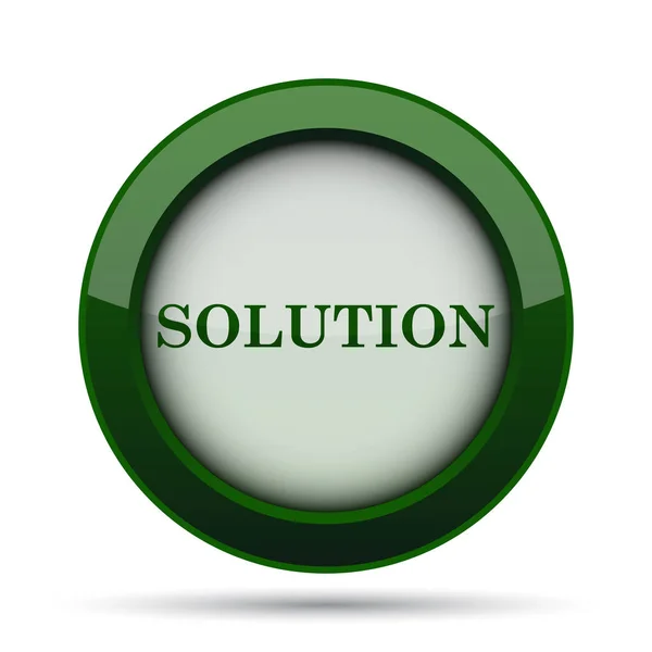Solution Icon Internet Button White Background — Stock Photo, Image