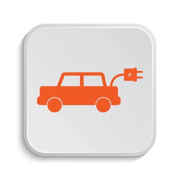 Electric Car Icon Internet Button White Background — Stock Photo, Image