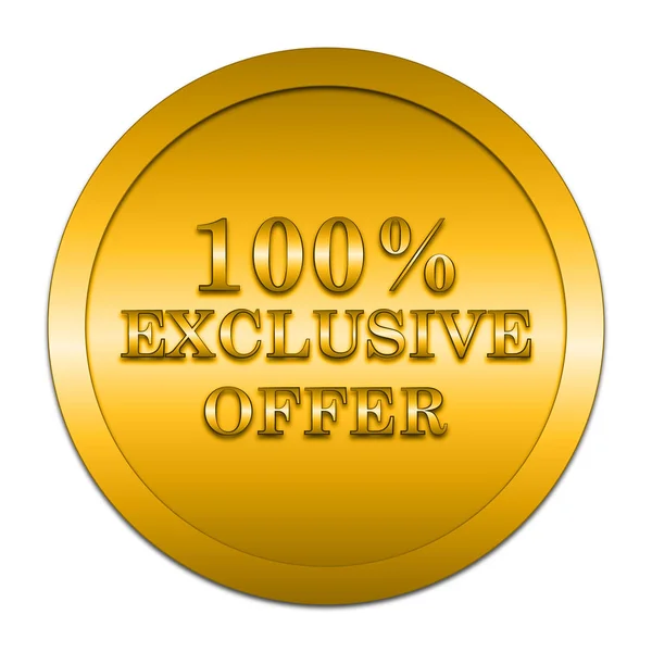 100% exclusive offer icon — Stock Photo, Image