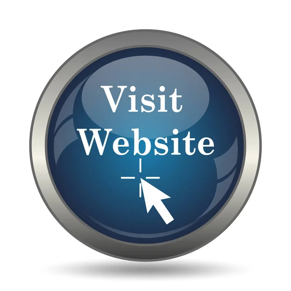 访问网站图标 白色背景上的互联网按钮 — 图库照片
