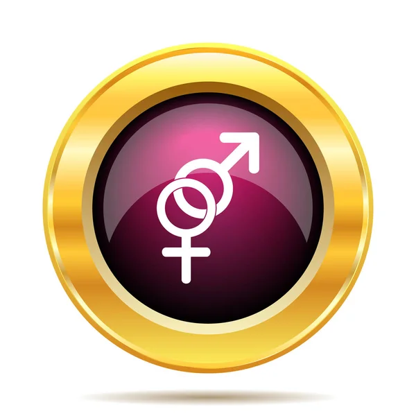 Икона Секса Кнопка Интернет Белом Фоне — стоковое фото