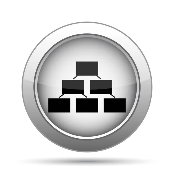 Organizational Chart Icon Internet Button White Background — Stock Photo, Image