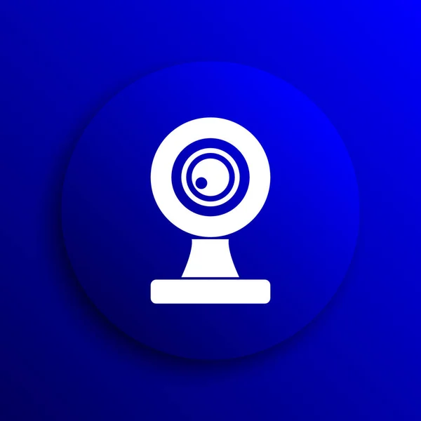 Webcam Icon Internet Button Blue Background — Stock Photo, Image