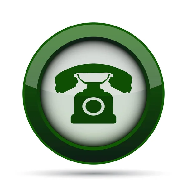 Telefon Simgesi Beyaz Arka Plan Üzerinde Internet Düğmesi — Stok fotoğraf