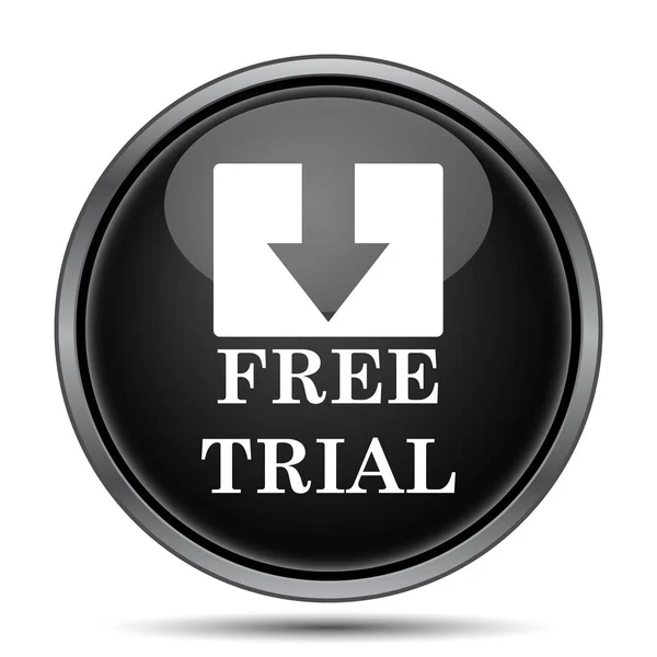 Free Trial Icon Internet Button White Background — Stock Photo, Image