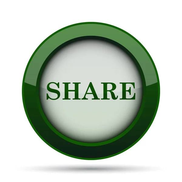 Compartir Icono Botón Internet Sobre Fondo Blanco —  Fotos de Stock
