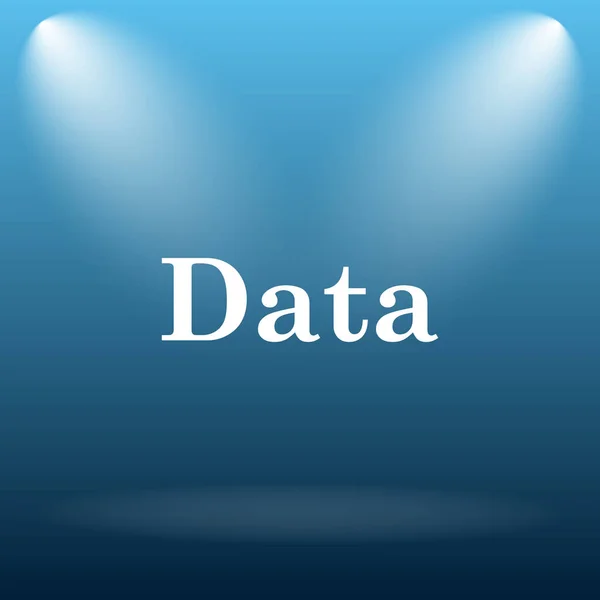 Data Icon Internet Button Blue Background — Stock Photo, Image