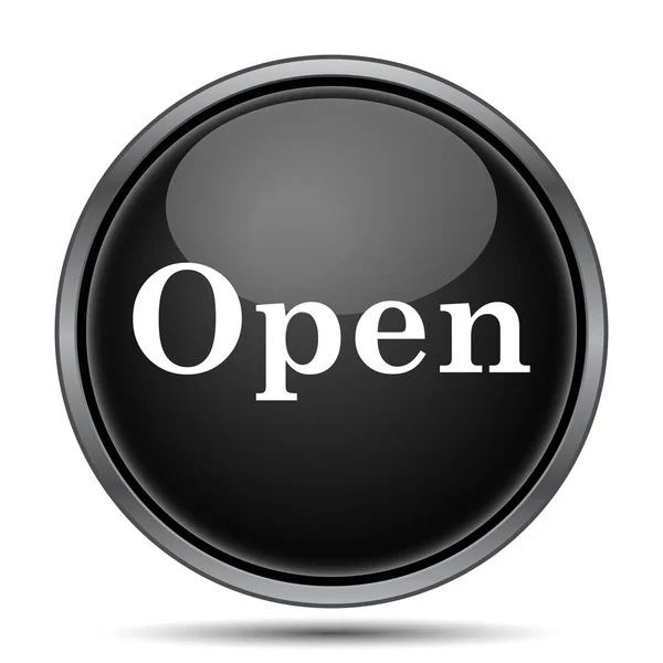 Open Icon Internet Button White Background — Stock Photo, Image