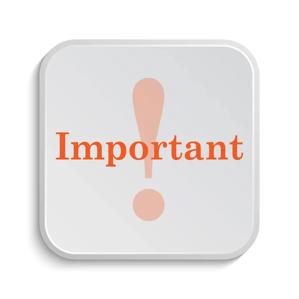 Important Icon Internet Button White Background — Stock Photo, Image