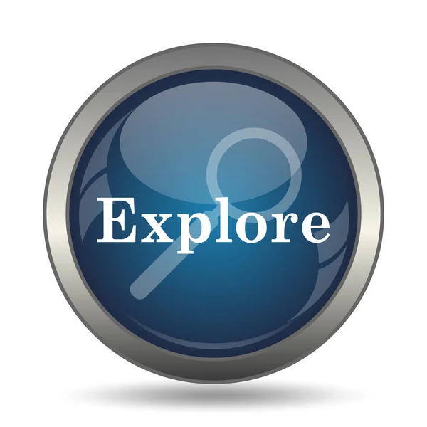 Explore Icon Internet Button White Background — Stock Photo, Image