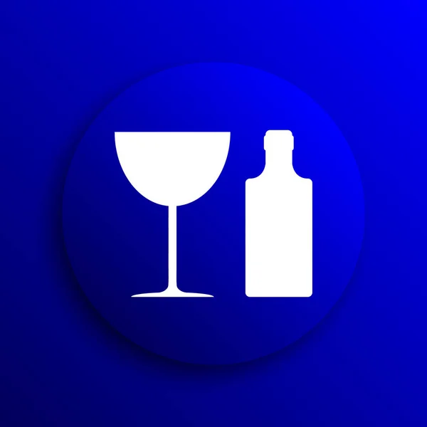 Bottle and glass icon — Stock Photo, Image