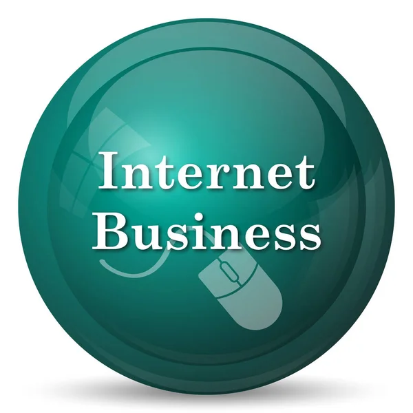 Biznes Ikona Internet Przycisk Internet Białym Tle — Zdjęcie stockowe