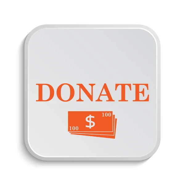 Donate Icon Internet Button White Background — Stock Photo, Image