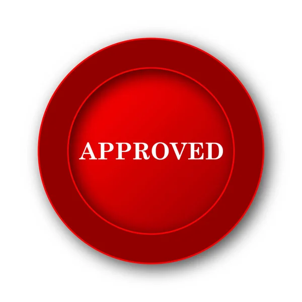 Approved Icon Internet Button White Background — Stock Photo, Image