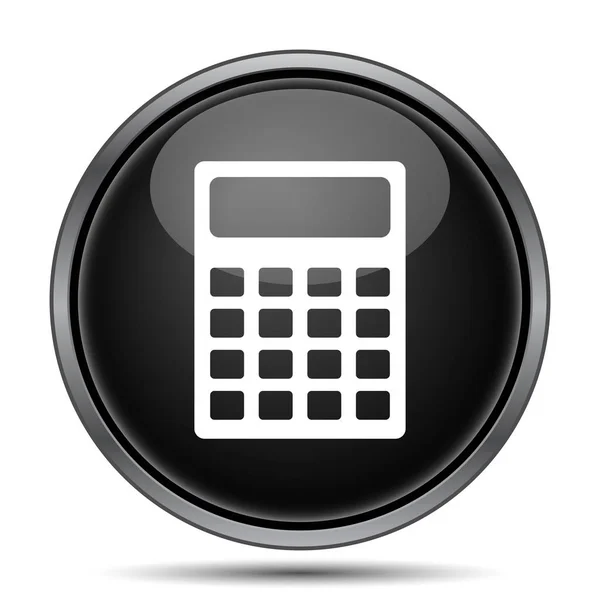 Calculatorpictogram Internet Knop Witte Achtergrond — Stockfoto