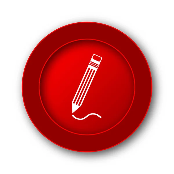Pen Icon Internet Button White Background — Stock Photo, Image
