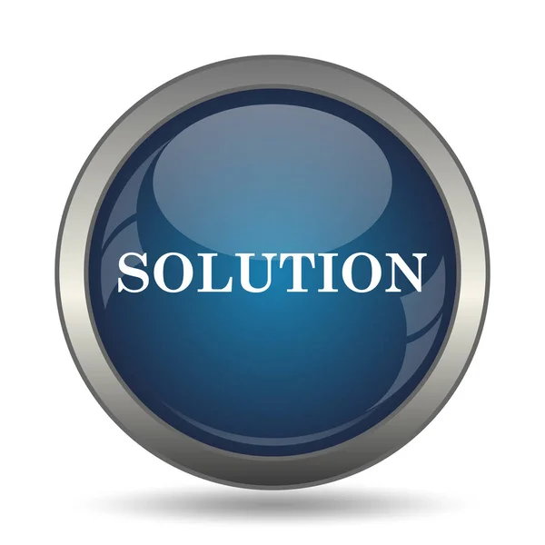 Solution icon. Internet button on white background