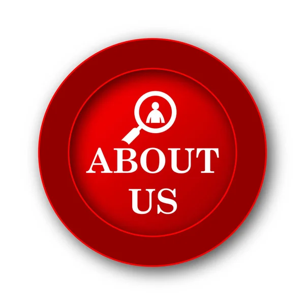 About us icon. Internet button on white background.