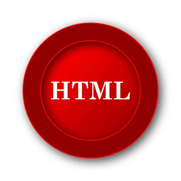 Ikon Html Tombol Internet Pada Latar Belakang Putih — Stok Foto