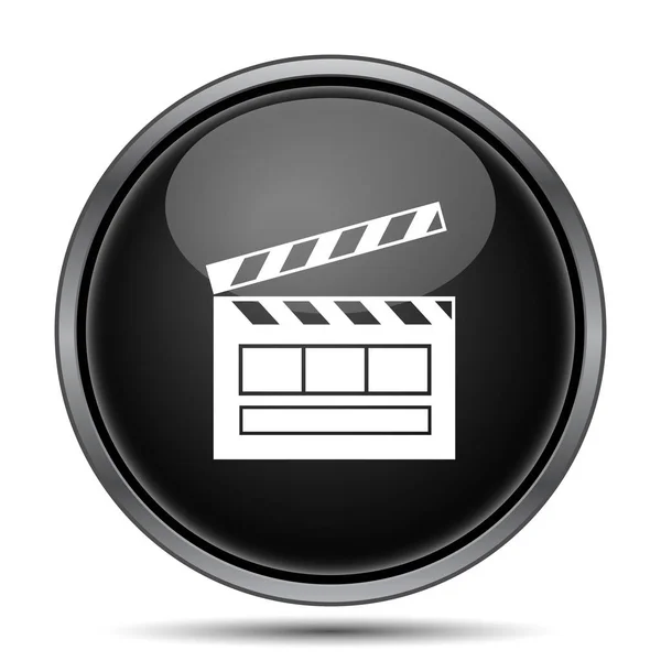 Movie Icon Internet Button White Background — Stock Photo, Image