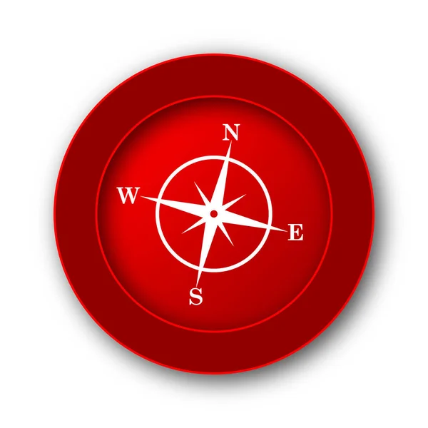 Compass Icon Internet Button White Background — Stock Photo, Image