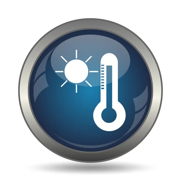 Sun Thermometer Icon Internet Button White Background — Stock Photo, Image