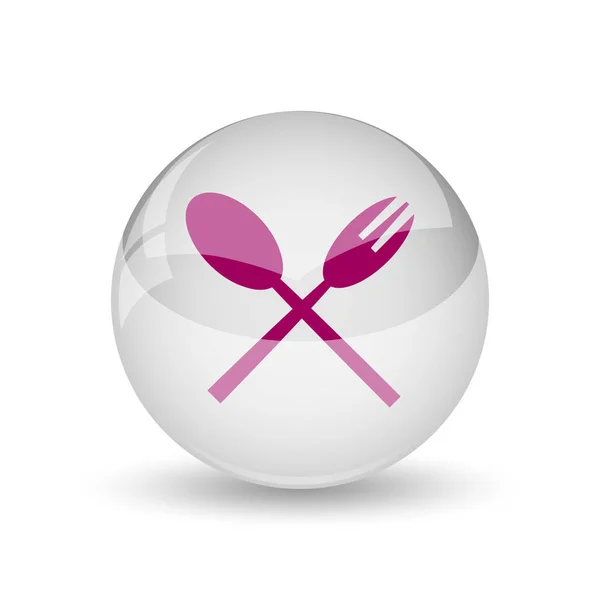 Fork and spoon icon — Stock Photo, Image