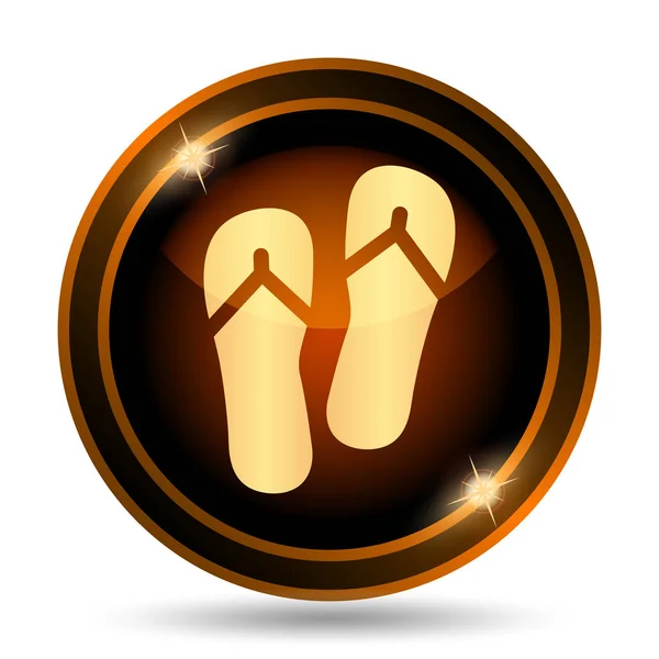 Slippers Icon Internet Button White Background — Stock Photo, Image