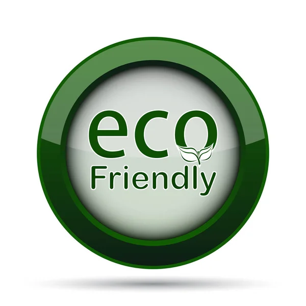 Eco Friendly Icon Internet Button White Background — Stock Photo, Image