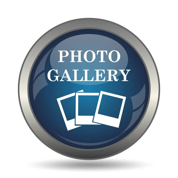 Photo Gallery Icon Internet Button White Background — Stock Photo, Image