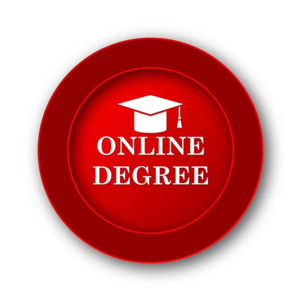 Icône de diplôme en ligne — Photo