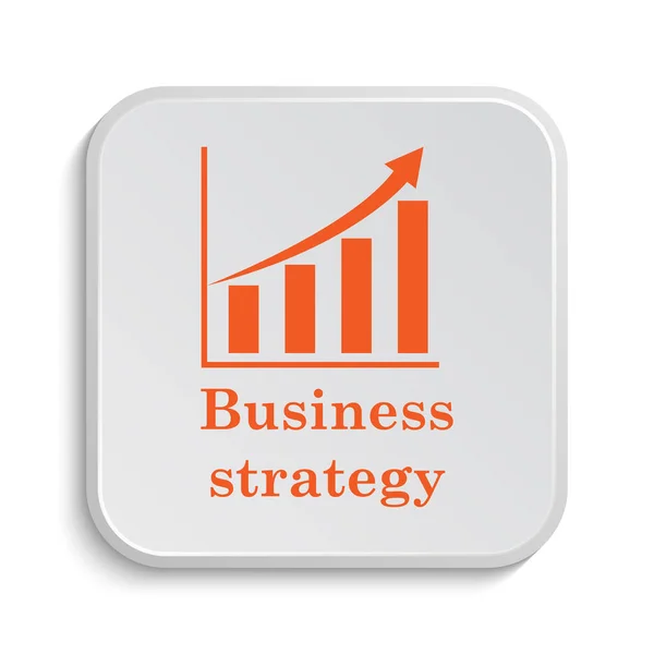 ビジネス戦略のアイコン 白い背景の上のインター ネット ボタン — ストック写真