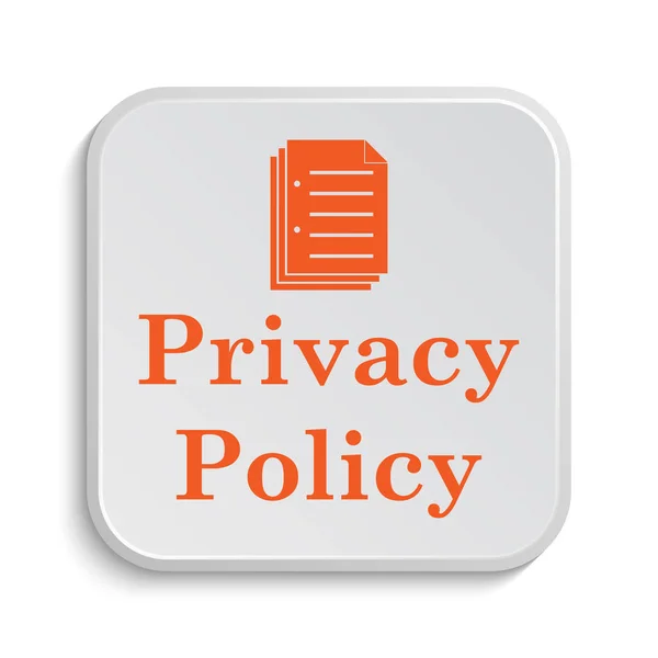 Privacy Beleid Pictogram Internet Knop Witte Achtergrond — Stockfoto