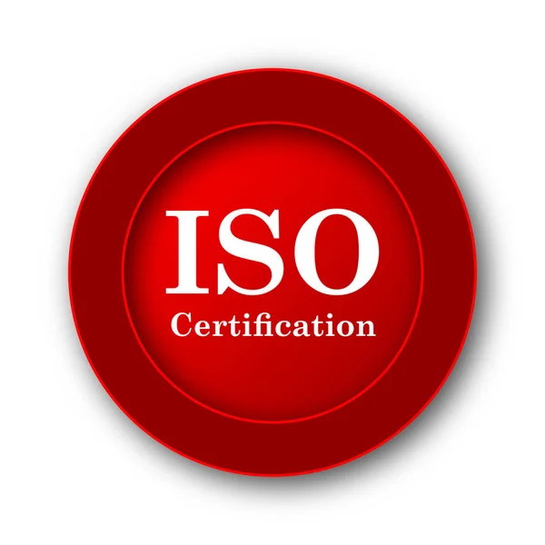ISO certification icon. Internet button on white background.