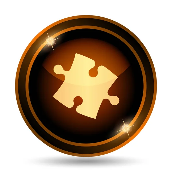 Puzzle Piece Icon Internet Button White Background — Stock Photo, Image