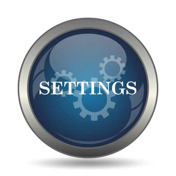 Settings Icon Internet Button White Background — Stock Photo, Image