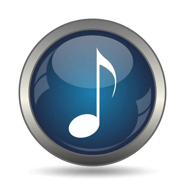 Müzik Simgesi Beyaz Arka Plan Üzerinde Internet Düğmesi — Stok fotoğraf