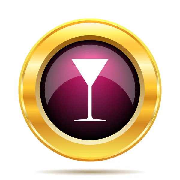 Martini Glass Icon Internet Button White Background — Stock Photo, Image