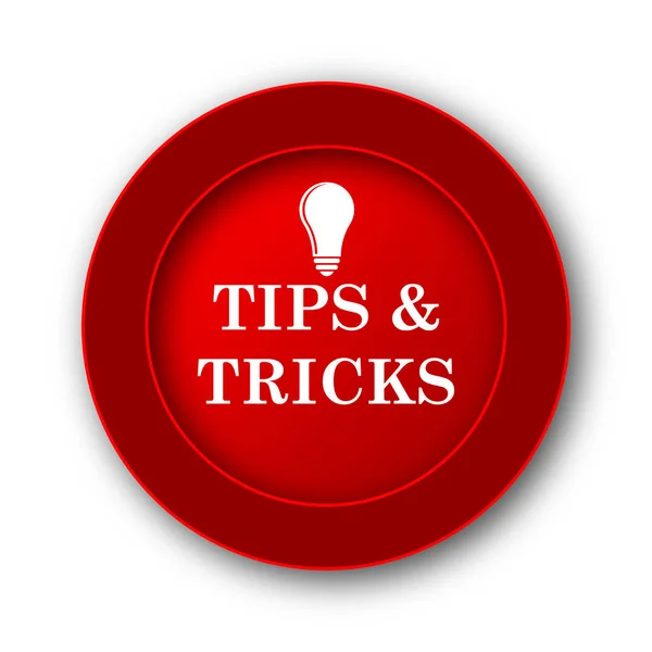 Tips and tricks icon. Internet button on white background.