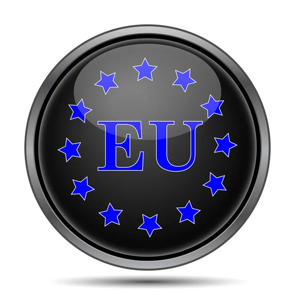 Europeiska Unionen Ikonen Internet Knappen Vit Bakgrund — Stockfoto