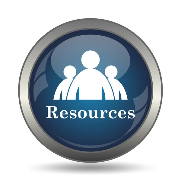 Resources Icon Internet Button White Background — Stock Photo, Image