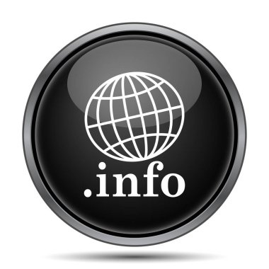 .bilgi simgesi. Beyaz arka plan üzerinde Internet düğmesi
