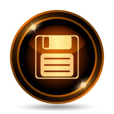 Simge kaydetmek. Beyaz arka plan üzerinde Internet düğmesi