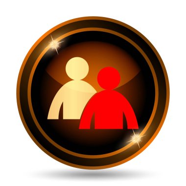 Danışmanlık simgesi. Beyaz arka plan üzerinde Internet düğmesi