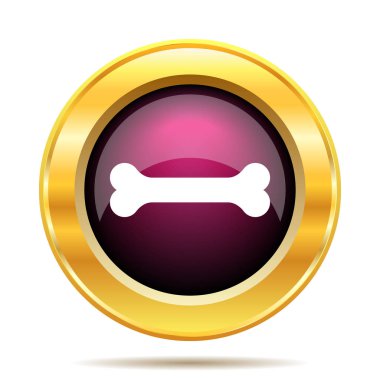 Kemik simgesi. Beyaz arka plan üzerinde Internet düğmesi