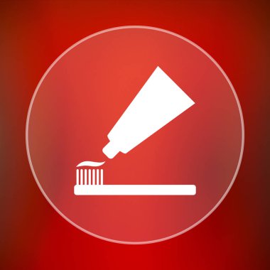 Diş yapıştırın ve fırça simgesini